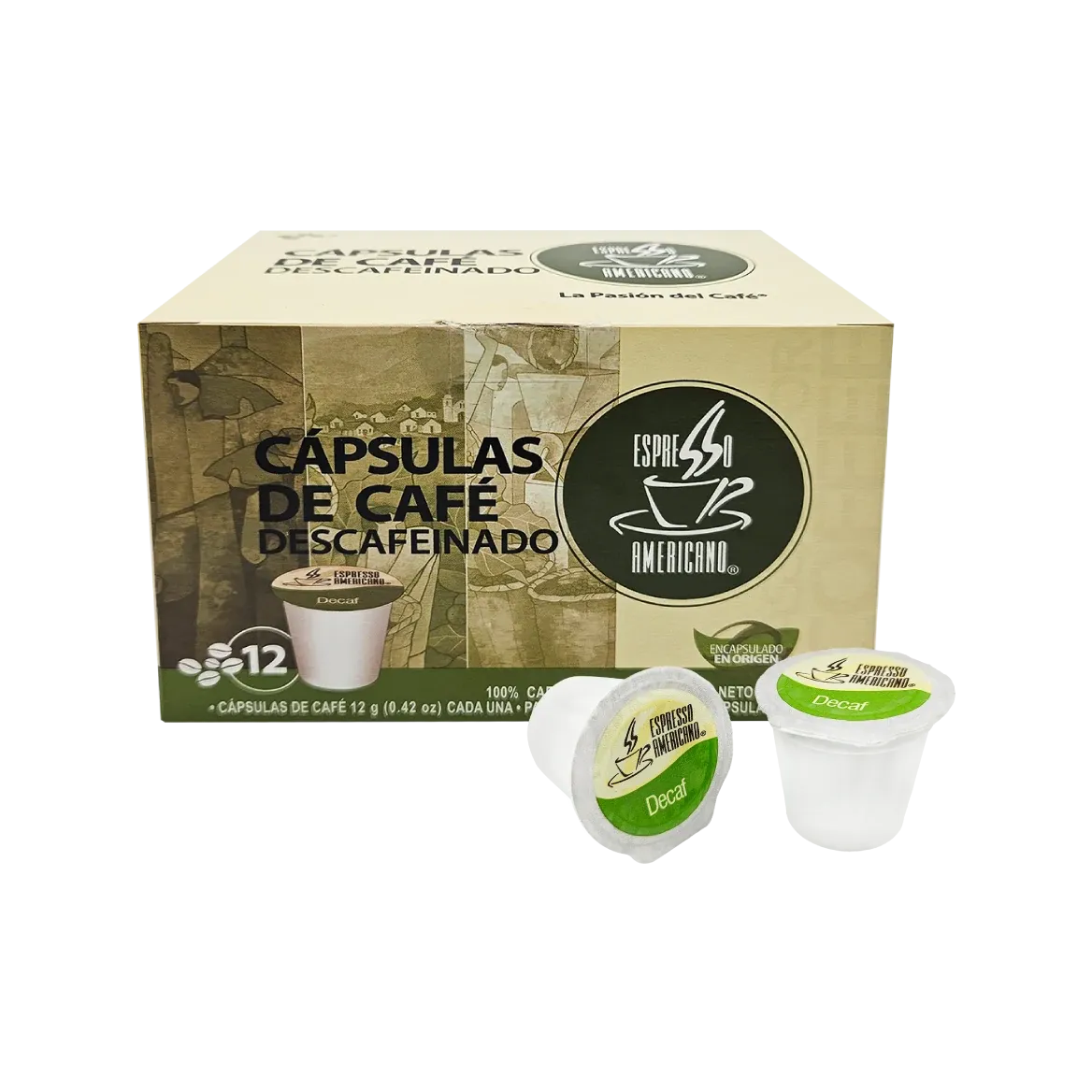 Café en Capsula Descafeinado 1x12