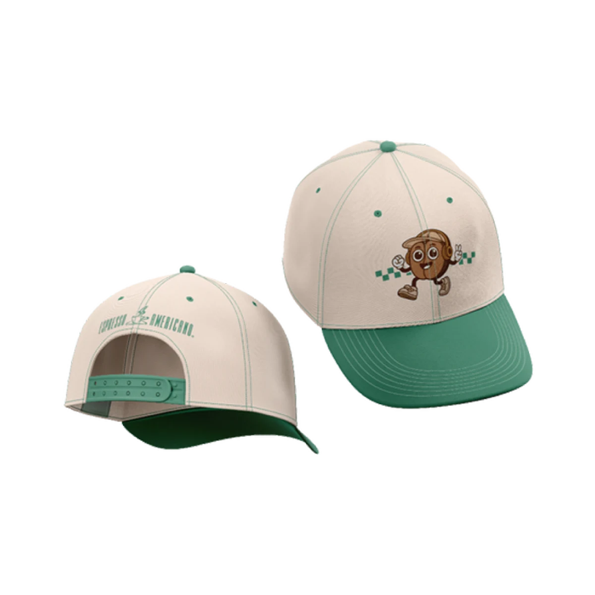 Gorra EA Moka Verde y Beige